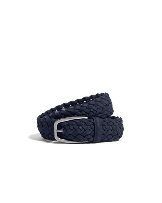 Ceinture En Cuir Bleu Foncé Zegna pour homme en coloris Blue