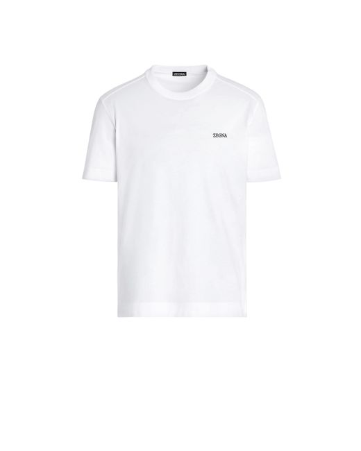 Zegna T-Shirt Aus Baumwolle in White für Herren