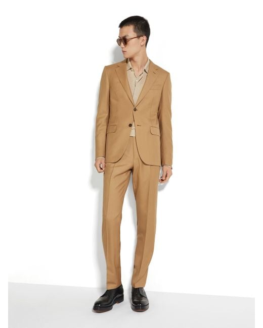 Zegna Natural Dark Oasi Cashmere Suit for men