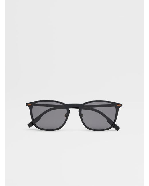 Zegna Black Acetate leggerissimo Sunglasses for men