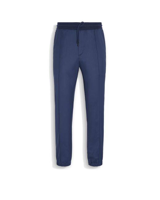 Zegna Blue Utility High Performance Wool Joggers for men
