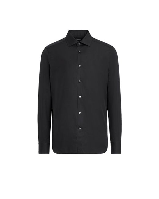 Zegna Black Trofeo Comfort Cotton Shirt for men