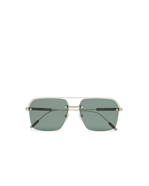 Zegna Green Pale Metal Sunglasses for men