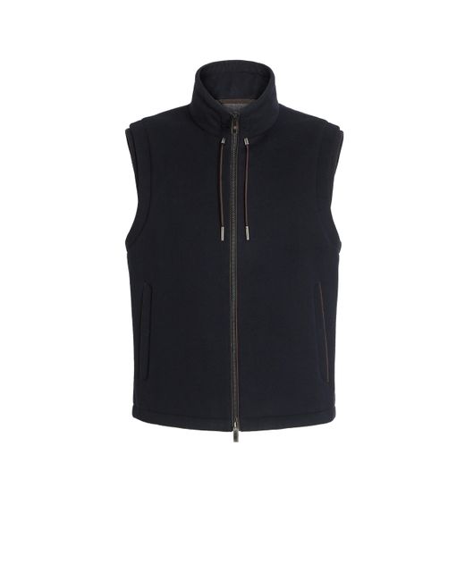 Zegna Blue 12Milmil12 Down Filled Wool Vest for men
