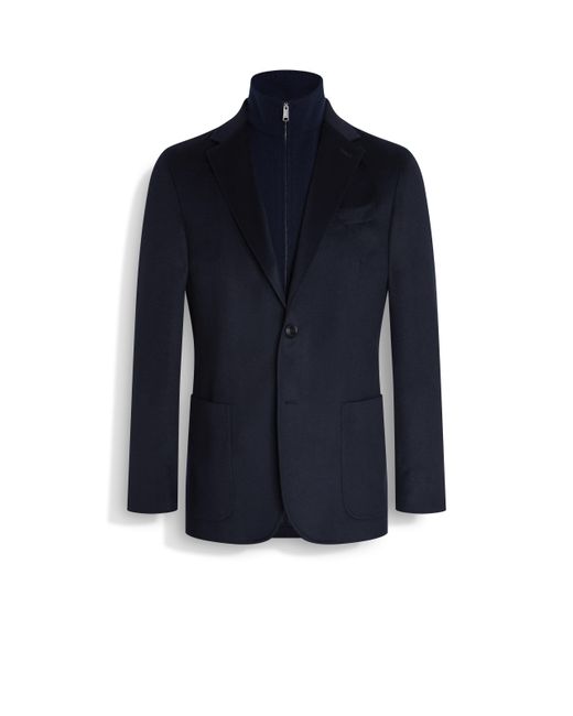 Zegna Jacke Aus Oasi Cashmere in Blue für Herren