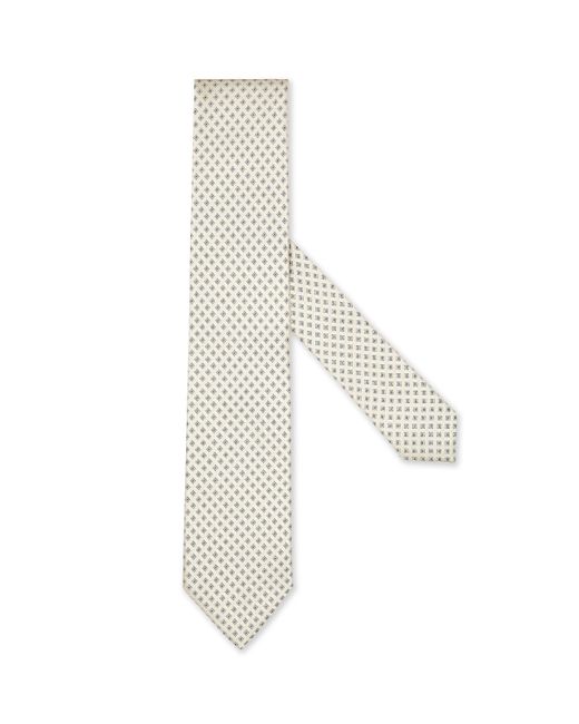 Zegna White Silk Tie for men
