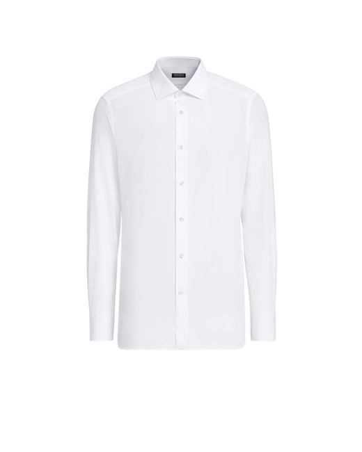 Zegna White Trofeo Comfort Cotton Shirt for men