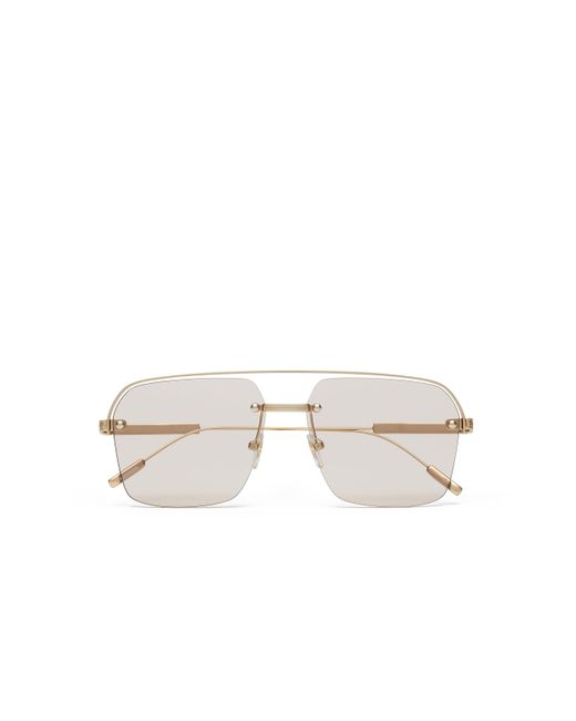 Zegna White Rose Metal Sunglasses for men