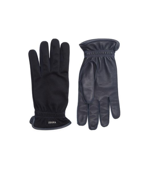Zegna Black Dark Oasi Cashmere Gloves for men