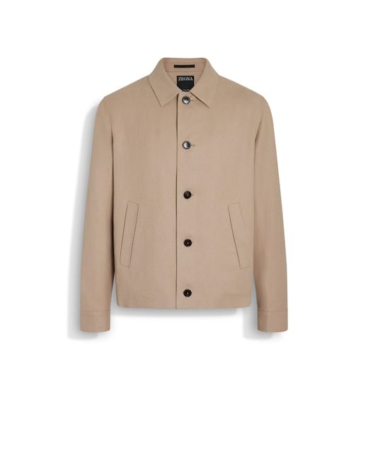 Zegna Chore Jacke Aus Oasi Lino Flower in Natural für Herren