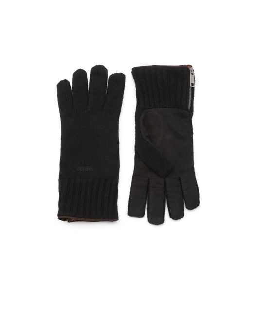 Zegna Black Oasi Cashmere Gloves for men