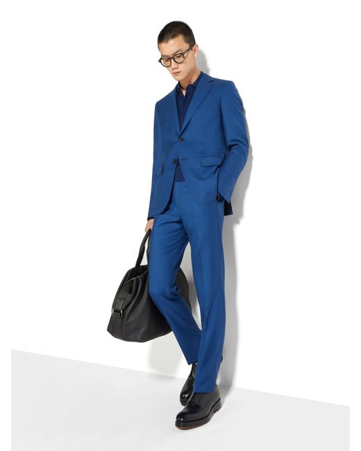 Zegna Blue Utility Oasi Cashmere Suit for men