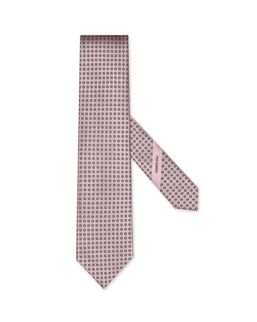 Zegna Krawatte Aus Cento-Fili-Seide in Purple für Herren