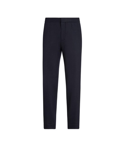 Zegna Blue Wool Jersey Joggers for men