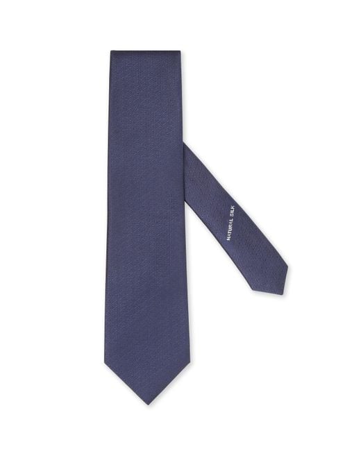 Zegna Blue Dark Natural Silk Tie for men