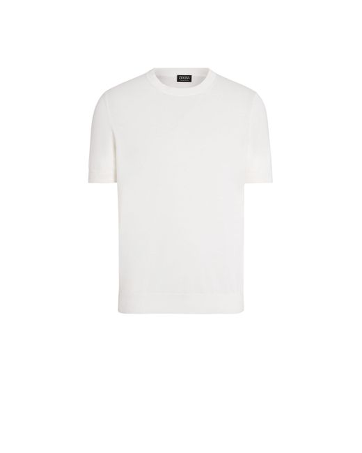 Zegna White Premium Cotton T-Shirt for men