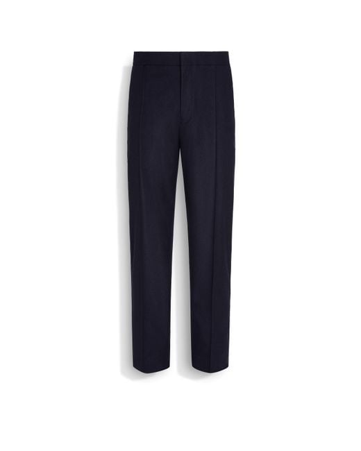 Zegna Hose Aus 15Milmil15 Wolle, Seide Und Kaschmir in Blue für Herren