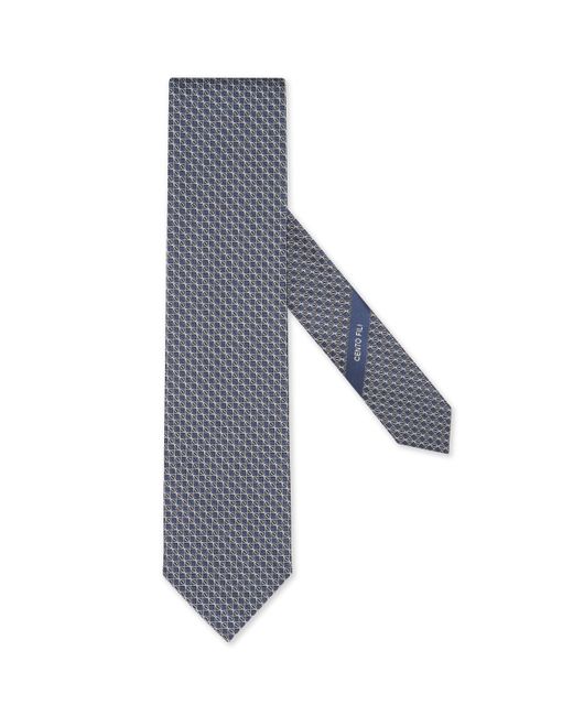 Zegna Krawatte Aus Cento-Fili-Seide in Blue für Herren
