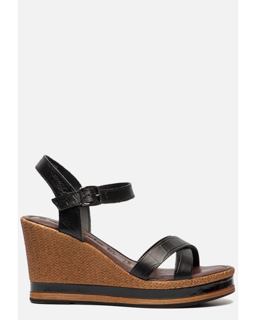 Tamaris Sandalen Met Sleehak Zwart in het Zwart - Lyst