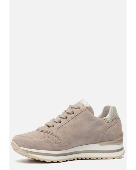 Gabor Comfort Sneakers Taupe - Lyst