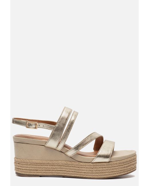 Tamaris Sandalen Met Sleehak Goud in het Metallic - Lyst