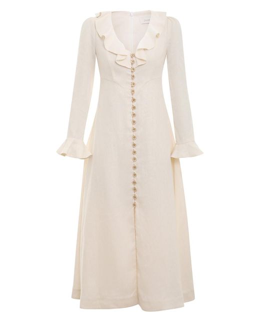 Zimmermann Daisy Midi Dress in Natural Lyst