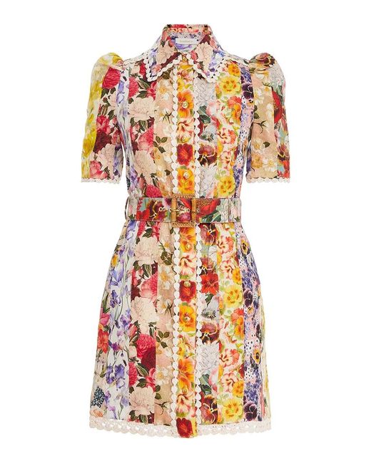 Zimmermann Wonderland Floral Shirt Dress in White Lyst