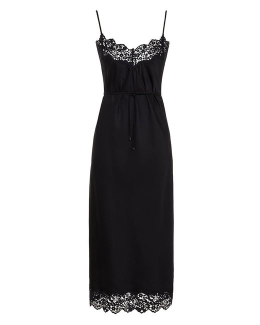 Zimmermann Tama Lace Panel Slip Dress in Black Lyst