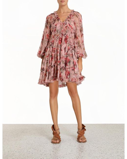 zimmermann cassia frill billow dress