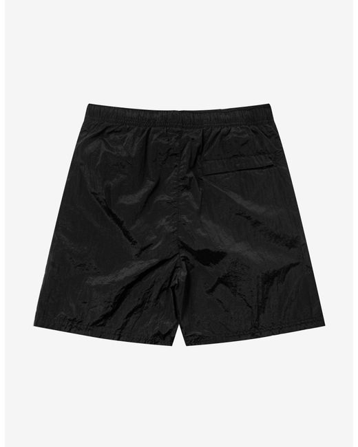Black Nylon Metal Swim Shorts 
