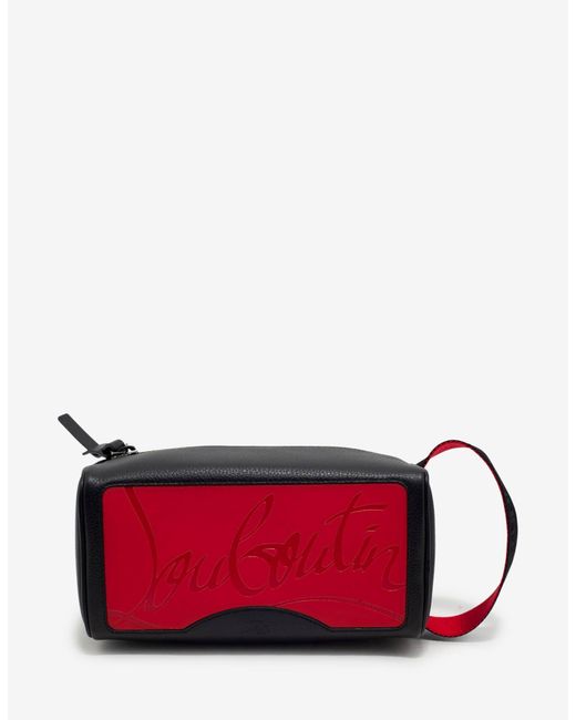 CHRISTIAN LOUBOUTIN: Blaster beauty bag in leather with spikes