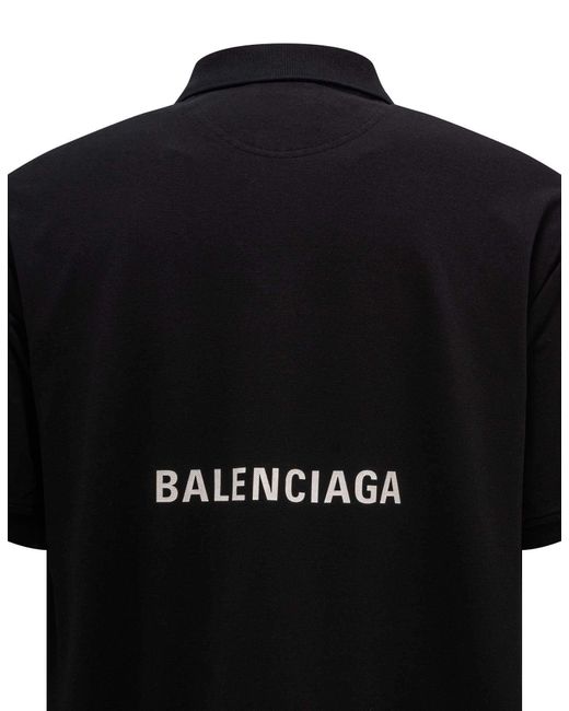 Balenciaga Black Nasa Polo T-shirt for Men | Lyst