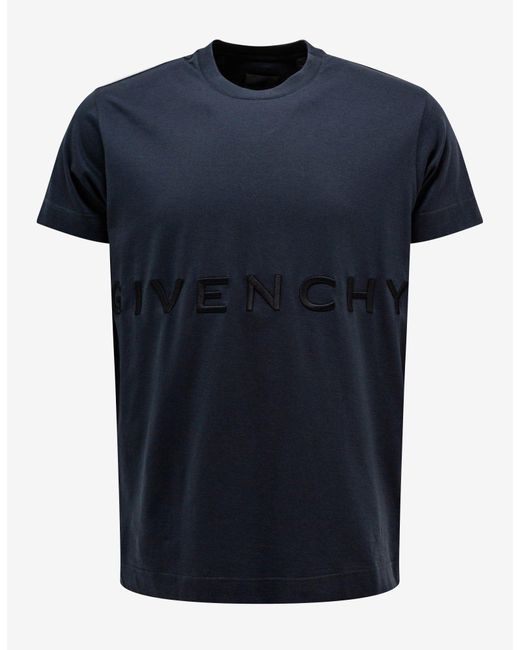 Givenchy Night Blue 4g Embroidery Oversized T-shirt for men