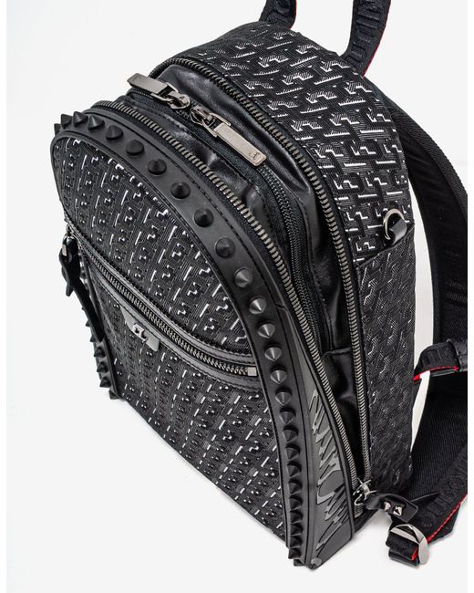 Christian Louboutin Backparis Small Black Techno Cl Backpack for