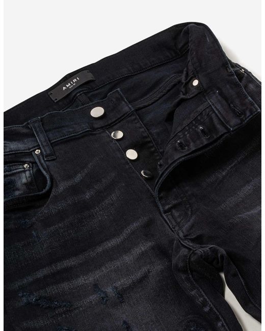 Amiri Denim Vintage Bandana Artpatch Aged Black Jeans for Men | Lyst