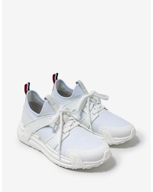 Moncler Neoprene White Lunarove Low Top Trainers for Men | Lyst UK