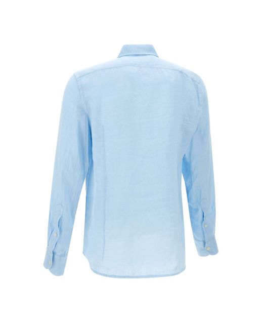 Mc2 Saint Barth Pamplona Leinenhemd in Blue für Herren