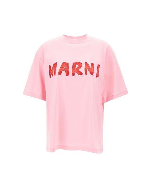 Marni Pink T-Shirt Aus Bio-Baumwolle