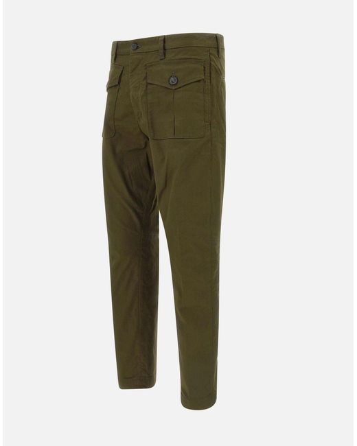 DSquared² Olivgrüne Slim-Fit-Chinohosen in Green für Herren