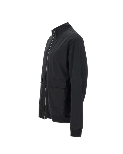 DUNO Schwarze Stretch-Wolljacke in Blue für Herren