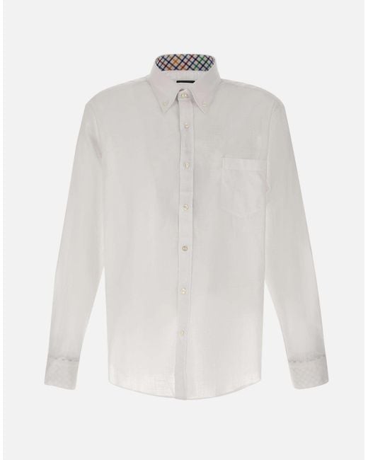 Paul & Shark Weißes Button-Down-Hemd Aus Baumwolle in White für Herren