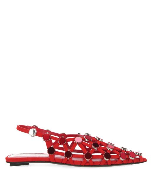 The Attico Red Flat Shoes