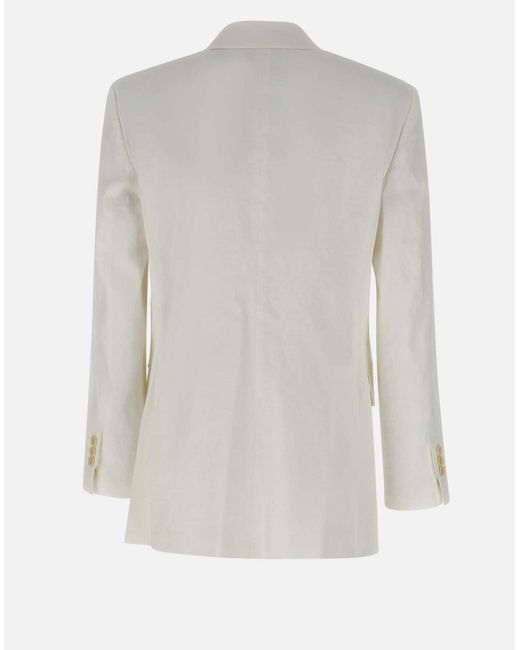Theory White Weiße Oversize-Blazer Mit Taschen