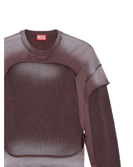 DIESEL K-Osbert Sweatshirt in Distressed-Optik in Purple für Herren