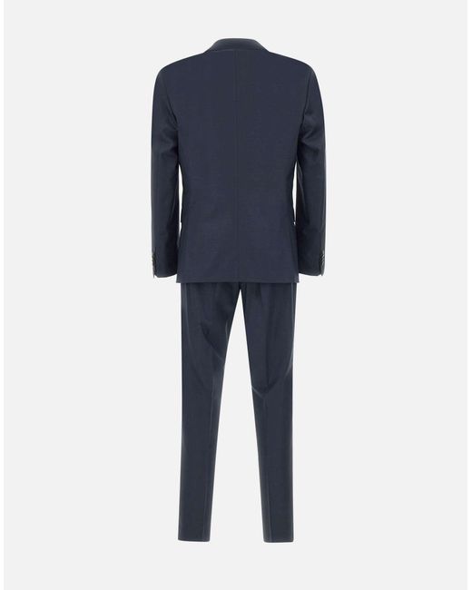 Boss Marineblauer Mikro-Muster-Anzug in Blue für Herren