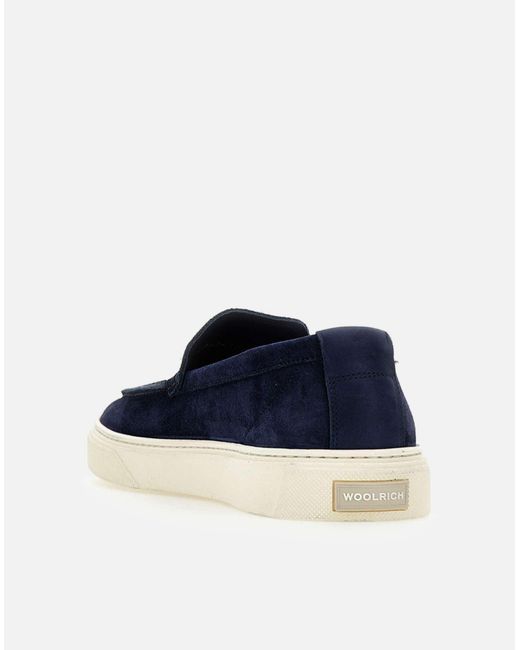 Woolrich Marineblaue Wildleder-Slipper in Blue für Herren