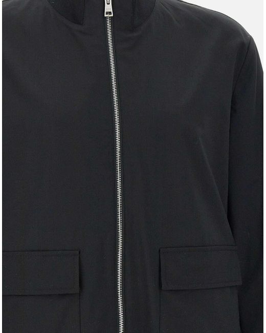DUNO Schwarze Stretch-Wolljacke in Blue für Herren