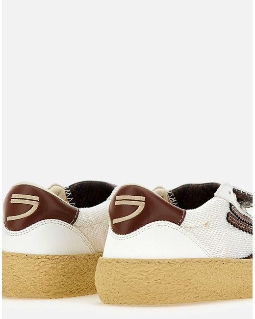 PURAAI Metallic Polly Tab Zunge Weiße Turnschuhe