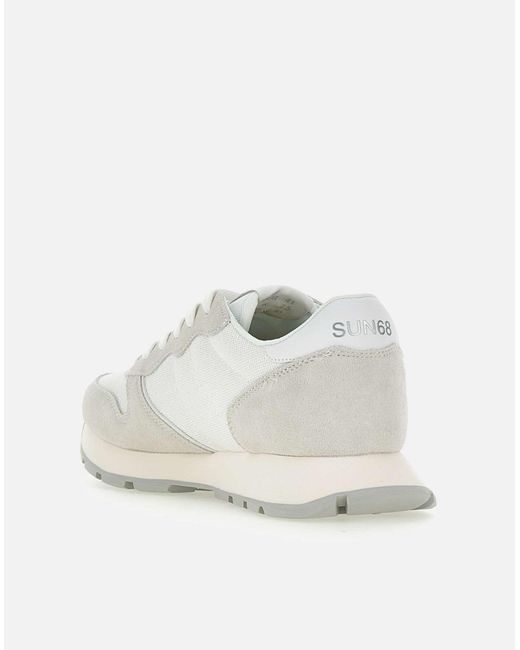Sun 68 White Ally Weiße Glitzer-Sneaker