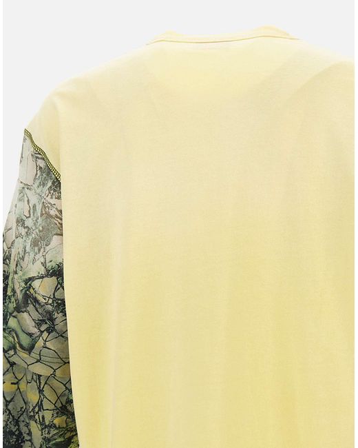 DIESEL Gelber Baumwollpullover Von T-Wesher Mit Mehrfarbigem Muster in Yellow für Herren